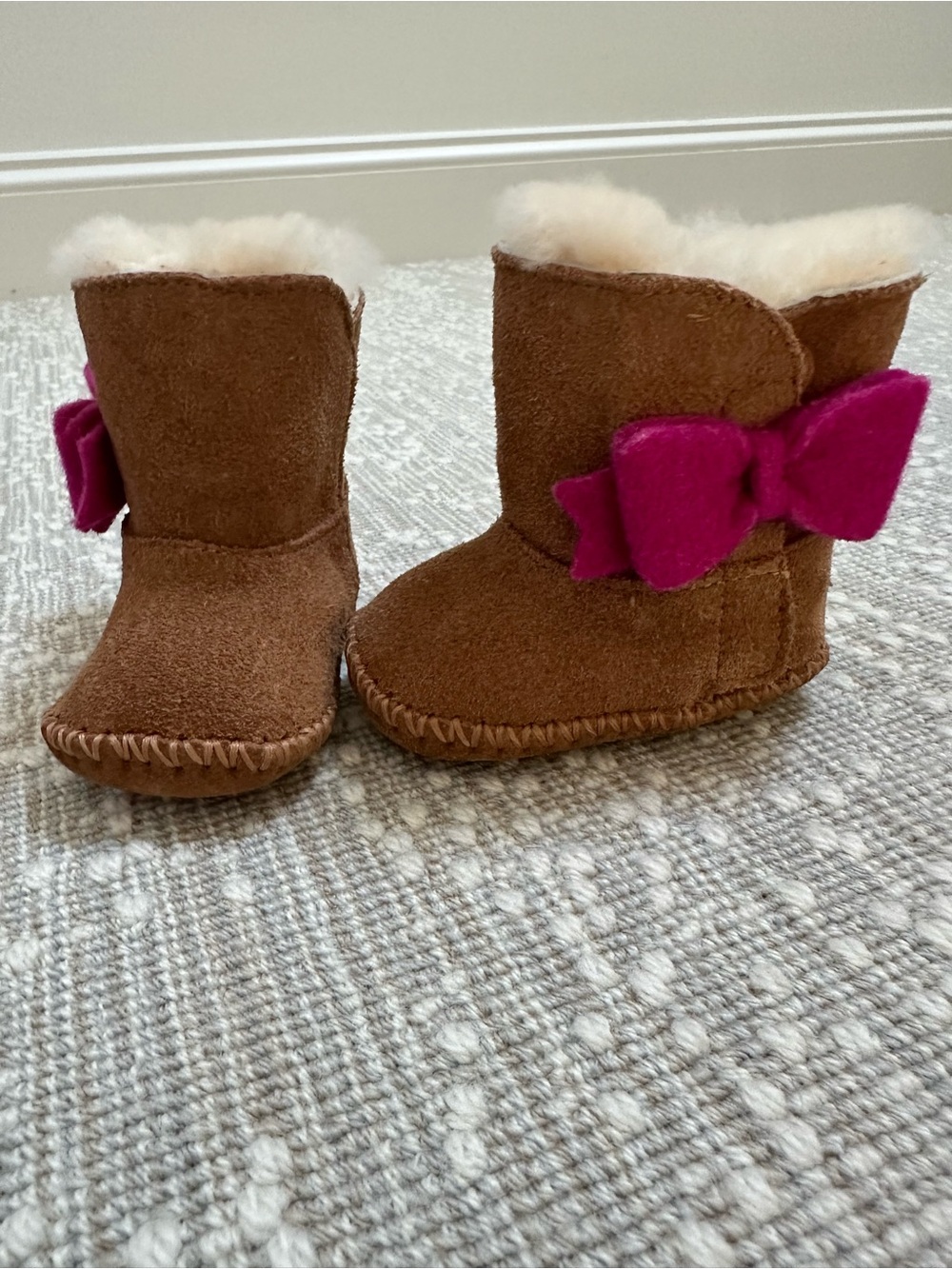 UGG Baby Boots with Pink Bows 🎀